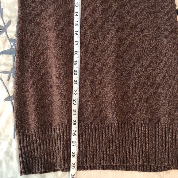 🌻5/35🌻 XXS | Brown Cap Short Sleeve Sweater Dress Stretchy Tunic Length Size L - Picture 6 of 7